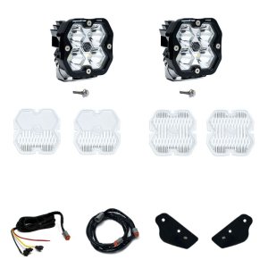 Ford Bronco A-Pillar Lights Kit - Baja Designs - Squadron Pro 2.0 A-Pillar Kit UP (Spot) - Clear - `21-`25